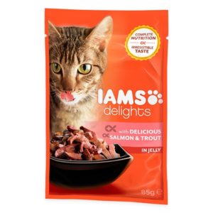 IAMS Delights - Wet Cat Food / Salmon & Trout (in jelly)