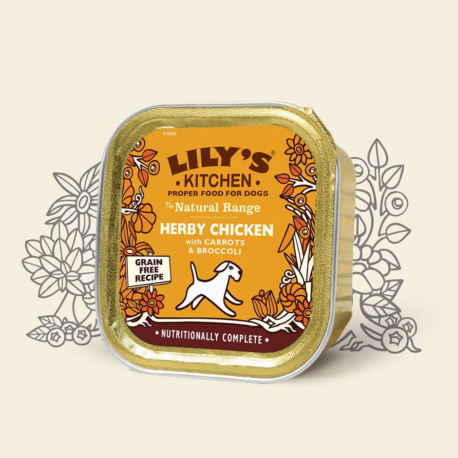 Lily's Kitchen 'Herby Chicken With Carrots & Broccoli' 100g Tray