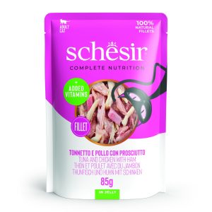 SCHESIR Pouch Tuna, Chicken and Ham 100g