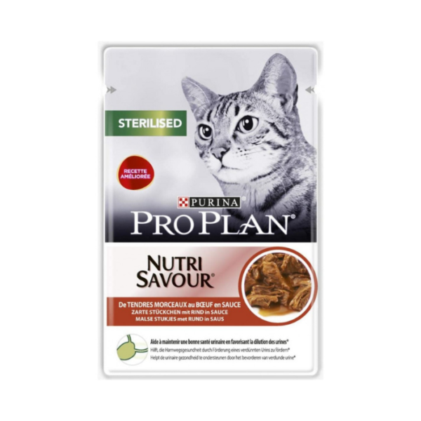 Purina Pro Plan: NUTRISAVOUR - Sterilized beef in gravy 85g