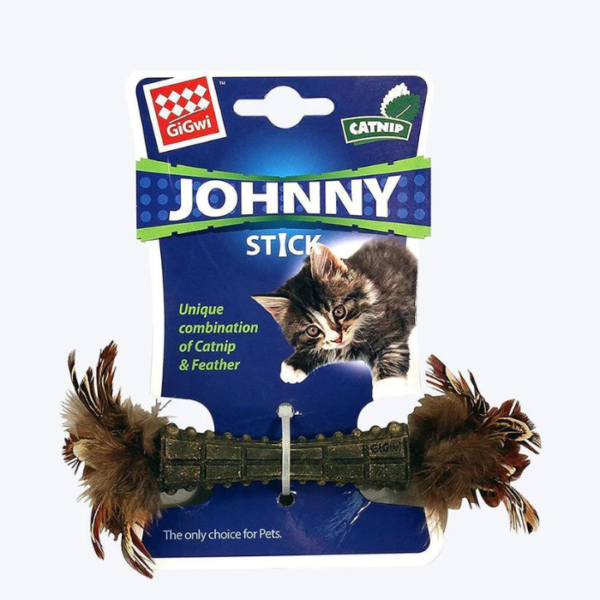 Gigwi; Johny Stick Double with feather for cats